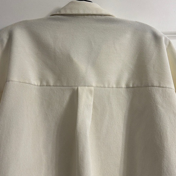 Zara Cream Casual Button Down Shirt with side pockets size extra small to medium - Picture 6 of 8